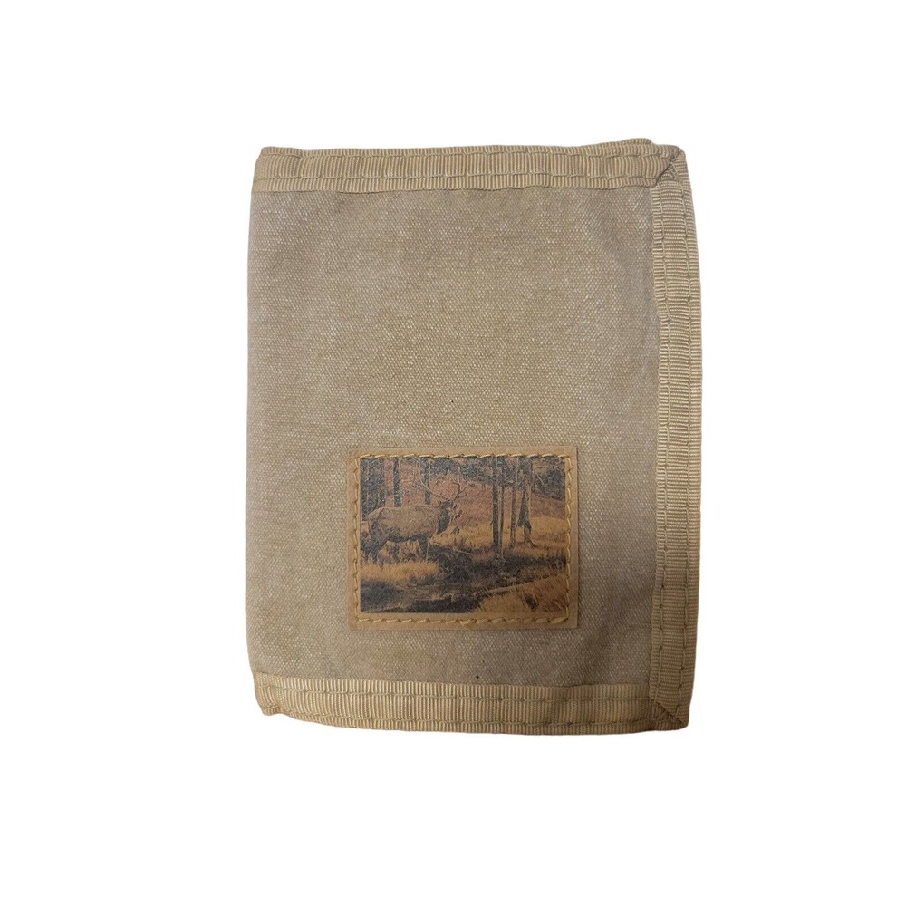 Used Nylon Wallet With Elk Patch